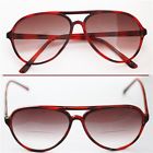 Glasses Frame Tinted Lens Style 70-80 Reading Tort 2.00 Office Red Bifocal