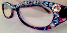 Qualityeyewear2.5 Glasses Swarovskicrystal Blue Blling Reading Authentic Readers