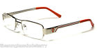 Kn900e100 Glasses Women Men 1.00 Reading Silver Metal Designer Orange Khan