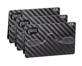 Glens 744438011042 Unisex Armless Reading Glasses - 3 Readers In 1.5 Carbon Pack- Emergency Lig