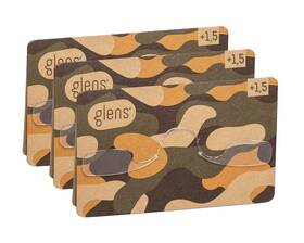 Glens 744438012568 Unisex Armless Reading Glasses - 3 Pack 2.5 Military Emergency Lig