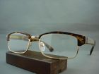 R660b Gold Clubmaster Reading Style Tortoise Eyeglasses Mens 1.50 Retro Glasses