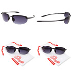 Gp8906sbf-blk-250 Mens Rimless Bifocal Reading Sunglasses Sports Wrap Reader Glasses Black