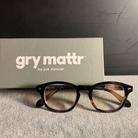 24411886 Gry Mattr New Blue Light Reading Glasses Diplomatic 2.50 Brown