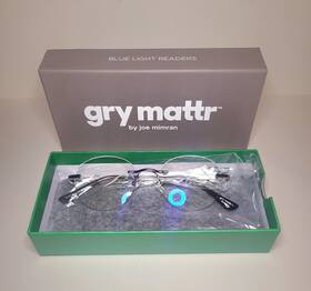 6519037s Gry Mattr Blue Light Readers Studious Reading Glasses 2.50 Magnefying Power D