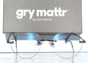 Gry Mattr 773021281269 Designer Readers Silver Rimless Studious Blue Light Blocking 1.25