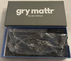 65190375 Gry Mattr By Joe Mimran Lighweight Blue Light Reading Glasses Studious Clear