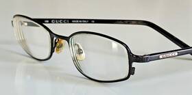 1666 Gucci Womens Vtg Gg Black Full Rim 130 49 19 Eyeglasses Reading Italy