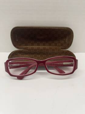 Gg-4277 Gucci Prescription Glasses With Case Dark Pink Frame