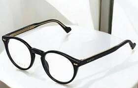 Gg0738o Gucci New Round Reading Glasses 001 48-21 150 Shiny Black Frames Readers