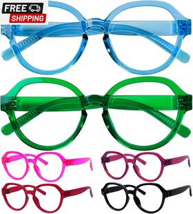 Gud 313046797743 Oversized Reading Glasses With Metalless Screwless Spring Hinges 6 Pack Read