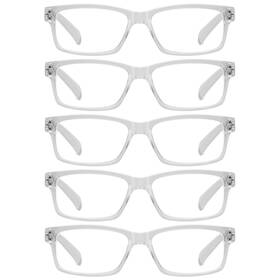 9-r032-5c08-175 Gud Glasses 5-pack 1.75 Spring Hinge Clear Frame For Men Women