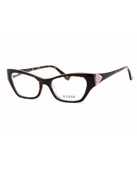 Gu7625 Guess 889214111357 Womens Cat-eye Eyeglasses In Havana -size One Size