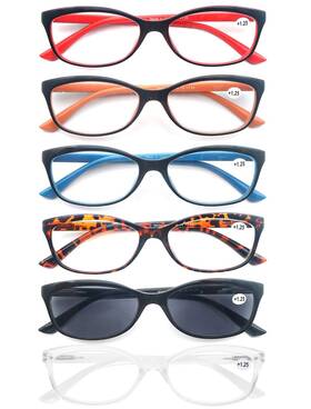 Hapjoys 770343057183 Womens Reading Glasses Ladies Stylish Magnifying Readers Cheaters 3.50 With Su