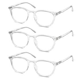 B08y6wxx8d Hapjoys 3 Pack Reading Glasses Women Men Stylish Oval Readers 3.50 Clear