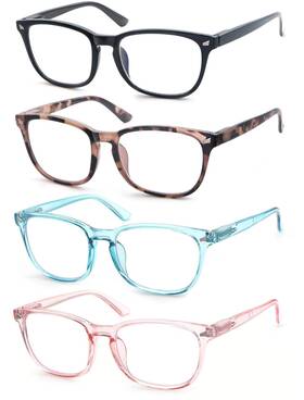 Msr035-4mix-50 Hapjoys Womens Reading Glasses Blue Light Blocking Computer Readers 0.50 For Women Blu