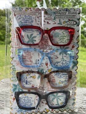 Happy Hues 197798065721 Premium 4pairs Readers Blue Light Filtering Reading Glasses 2.50 Nwt
