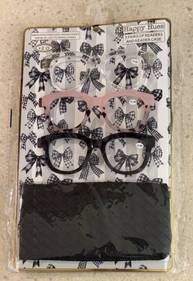 Happy Hues 197798084500 Premium 3 Pairs Of Readers And Case 2.0 Strength Blue Light Filter New