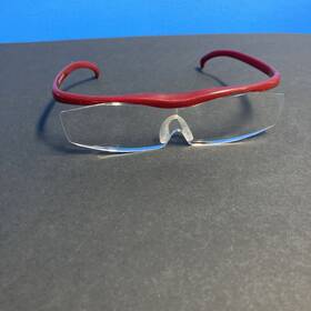 Hazuki 964594733941 Glasses Loupe Large 1.6 Times Magnifier Clear Lens Ruby Color