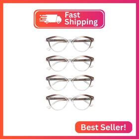 B0ct8lbqgc Heeyyok Women Reading Glasses 4 Pack 3.5 Cateye Readers Comfort