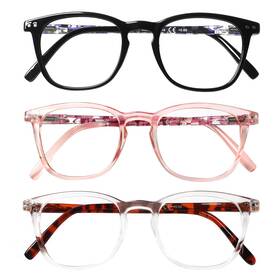 159-7 Henotin 3-pack Blue Light Blocking Reading Glassesspring Hinge Computer Reade