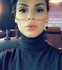 Hexa Shadz Eyeglasses Women Men Gonal Clear Lens Metal Gold