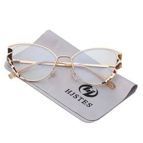 Hjsun17b Hjstes Blue Light Blocking Glasses Women Trendy Cat Eye Metal Mm Leopard