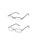Hnsr2 Georgio Caponi Pair Reading Glasses Spring Hinge Metal Full Half