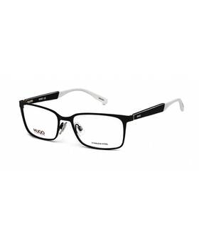 Hugo 716736215402 Modern Geometric Eyeglasses - Black White -size One Size