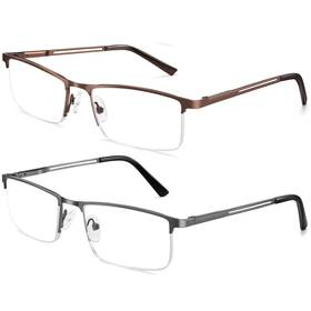 Huyaopt 033985675673 2-pack Blue Light Blocking Reading Glasses Men Women Spring Hinge Computer Re