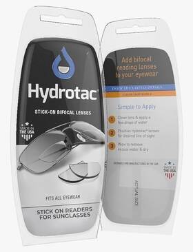 Hydrotac-optx-20 Hydrotac Hydrotac-optx-20/20-2.50-3 Calabria Optx 20/20 Stick On Bi-focal 2.50 Magnifying Adhesive Reading Lenses