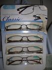 I.image Mens 4 Pk Classic Reading Glasses 1.50 Non Prescription Brown Wire Frame New 035256557909