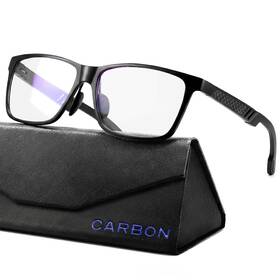Iboann 840433212935 Metal And Carbon Eyewear Frame Blue Light Blocking Glasses Medium Black