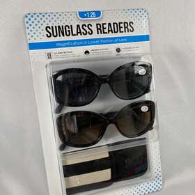 Icon Eyewear 686317587993 2 Pair Women Bifocal Sunglass Readers Glasses Black Brown Cats Eye Vtg Jackie O
