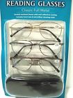 Icon Eyewear Design Optics Classic Full Metal 3pk Reading Glasses 2.00 New In Open Box 686317363870