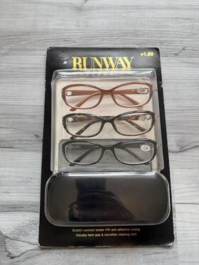 P0150 Icon Eyewear Runway Collection 1.50 Reading Glasses 3-pairs Rectangular Women