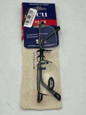 Icu Eyewear 078041050957 Tiburon Reading Glasses 1.25 Titanium Frame