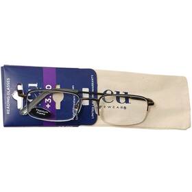 Icu Eyewear 078041051008 Reading Glasses With Soft Case 3.00 Titanium Frames
