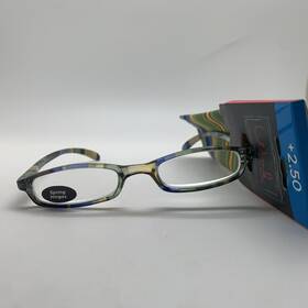 2013650 Icu Eyewear 078041085430 Ic120 6 Wink 2.50 Rectangular Striped Reading Glasses