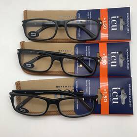 1048000 Icu Eyewear 078041140665 Inch 3 Pair Y45 Henderson 2t 1.50 Reading Glasses Readers