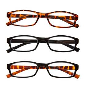 Icu Eyewear 078041227632 Oval Plastic Reading Glasses 2.5 - 3pk
