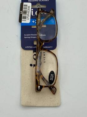 Icu Eyewear 078041227694 Plastic Rectangle With Metal Studs And Case 2.50