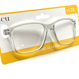 Icu Eyewear 078041242871 Mendocino Reading Glasses 1.75 Clear Frame Rectangular