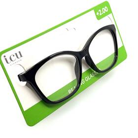 Icu Eyewear 078041243182 Jessica Reading Glasses 2.00 Diopter Black New