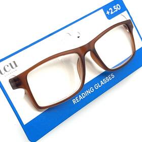 Icu Eyewear 078041243342 Reading Glasses 2.50 Magnification Brown Alameda Style