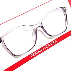 Icu Eyewear 078041243533 Gigi Reading Glasses 1.25 Translucent Purple Patterned Arms