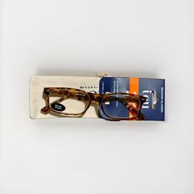 10200202tx Icu Eyewear Reading Glasses 1.50 Brown Tortoise Frames Brentwood Carrying Case