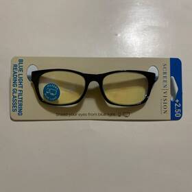 20623006t Icu Eyewear Screen Vision Filter Blue Light Reading Glasses 2.50 Blk/turquoise