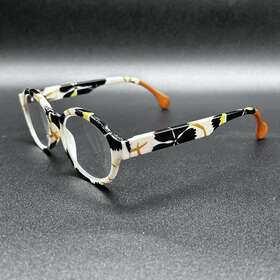 4353-121523-19 Icu Eyewear 76342905fw 2.25 Readers Ivory And Brown Mix Flex Used