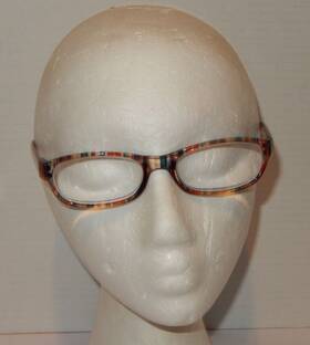 75006608t Icu Eyewear Reading Glasses 3.00 Multicolor Striped Rectangular Frame Unisex